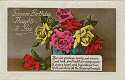 Birthday Greetings Flowers RP PPC (17925)