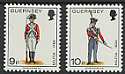 1974 Guernsey Militia Uniforms 13 MNH Stamps (18419)