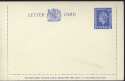 QEII 4d Blue Unused Letter Card (28511)