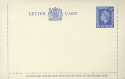 QEII 4d Blue Unused Letter Card (28512)