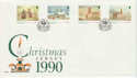 1990-11-13 Jersey Christmas Churches Stamps FDC (43134)