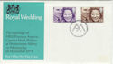 1973-11-14 Royal Wedding Westminster Abbey FDC (48233)