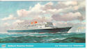 1973 Holland America Centennial SS Volendam Card (48754)