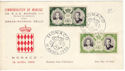 1956-04-19 Monaco Royal Wedding Stamps FDC (52549)