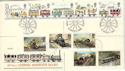1980-03-12 Railway Stamps Doubled 1985 Rare FDC (52949)