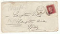 1878 QV 1d Red Plate 196 used on Cover (54410)