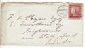 1873 QV 1d Red Plate 166 used on Cover (54459)