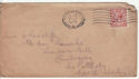 1912-24 King George V 1Â½d used on envelope (55853)