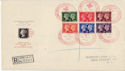 1940-05-06 KGVI Centenary Stamps used on 14th SOUV (56549)