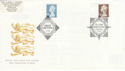 2000-04-11 £5 Definitive Doubled with 2003 £5 FDC (56670)