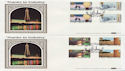 1986-01-14 Industry Year Gutters Blackpool x2 FDC (57432)