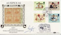 1984-09-25 British Council Ausipex Silk Signed FDC (57582)