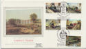 1985-01-22 Famous Trains Stamps Blenheim Silk FDC (57716)