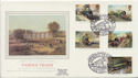 1985-01-22 Famous Trains Stamps NRM York Silk FDC (57718)
