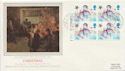 1985-11-19 Christmas Stamps Bklt Cyl Margin FDC (57847)