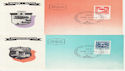 1969-07-09 Israel Town Emblems x2 FDC Cards (58625)