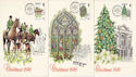 1981-09-29 Jersey Christmas Postcards set of 3 FDC (60428)