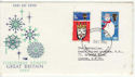 1966-12-01 Christmas Stamps London FDC (61336)