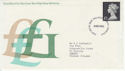1972-12-06 £1 Definitive Bureau FDC (62006)