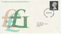 1972-12-06 £1 Definitive Bureau FDC (62018)