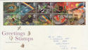 1991-02-05 Greetings Stamps Grantham FDC (62126)