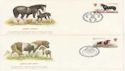 1978-07-05 Horse Stamps x4 SHS FDC (62222)