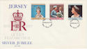 1977-02-07 Jersey Silver Jubilee Stamps FDC (62925)
