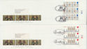 1989-11-14 Christmas Stamps T/L Margin x2 FDC (62983)