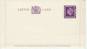 QEII Postal Stationery 3d Violet Letter Card (64112)