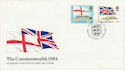1984-04-10 Guernsey Commonwealth Flags Stamps FDC (64126)
