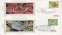1981-05-13 Butterflies Stamps x4 Silk FDC (66206)