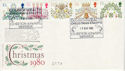 1980-11-19 Christmas Stamps Warwick NPC FDC (66599)