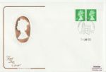 1986-01-14 12p Left and Right band Definitive Windsor FDC (67060