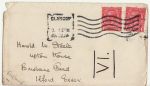 King George V Stamps Used on Cover 1920 Glasgow (67112)