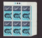 1966-01-25 Robert Burns Stamps Block of 6 Mint (67697)