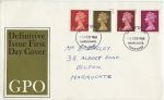 1968-02-05 Definitive Stamps Harrogate FDC (67772)