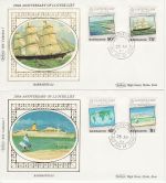 1984-04-25 Barbados Lloyds Shipping Stamps x2 FDC (68769)