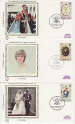 1981-07-22 St Helena Royal Wedding Stamps x3 FDC (68827)