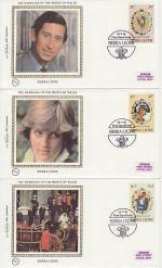 1981-07-22 Sierra Leone Royal Wedding Stamps x3 FDC (68832)