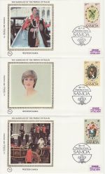 1981-07-22 Samoa Royal Wedding Stamps x3 FDC (68833)