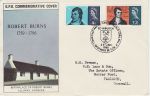 1966-01-25 Robert Burns Stamps Edinburgh FDC (69275)