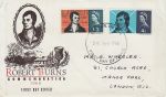 1966-01-25 Robert Burns Stamps Exeter FDC (69345)