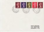 1969-08-27 Coil Definitive Stamps London cds FDC (69434)