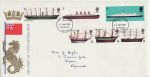 1969-01-15 British Ships Stamps Plymouth FDC (69497)