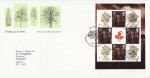 2000-09-18 A Treasury of Trees Bklt Pane Bureau FDC (70077)