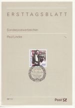 1996-08-14 Germany Paul Lincke Stamp FDC (71248)