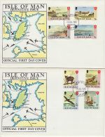 1973-07-05 IOM Definitive Stamps 16v x4 FDC (71378)