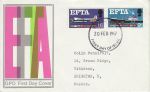 1967-02-20 EFTA Stamps Brighton FDC (71624)