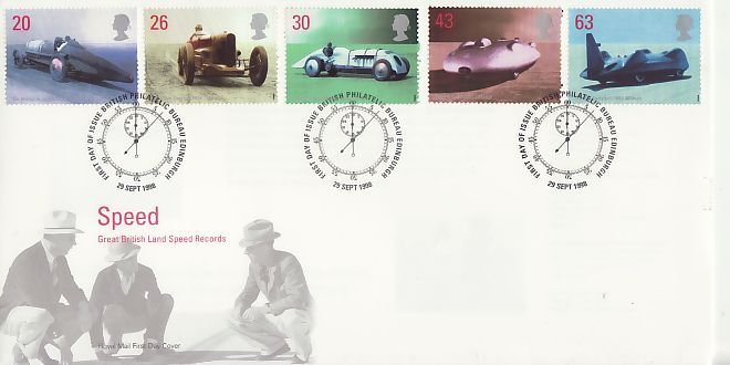 1998-09-29 Speed Records Stamps Bureau FDC (71918)