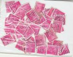 2Â½p Stamps used off paper over 40 Stamps (72595)